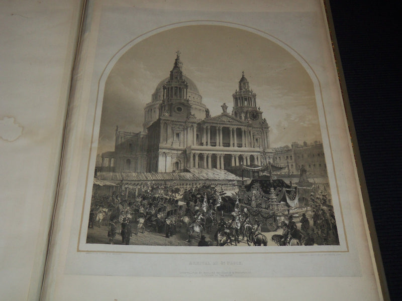 1852 OBSEQUIES OF DUKE OF WELLINGTON LONDON FOLIO W 7 ENGRAVED PLATES - Z 268