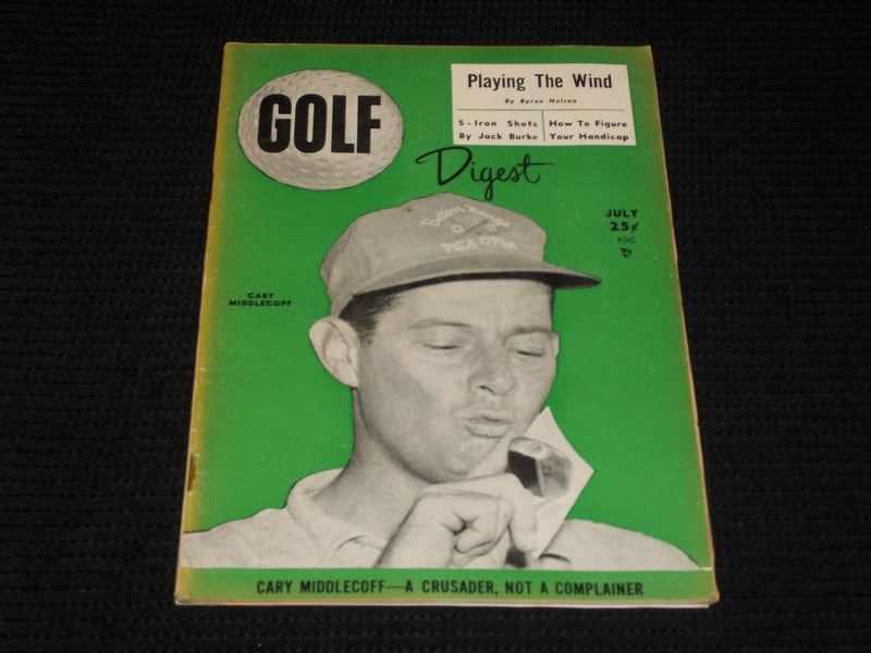 1955 JULY GOLF DIGEST MAGAZINE - CARY MIDDLECOFF FRONT COVER - E 5481