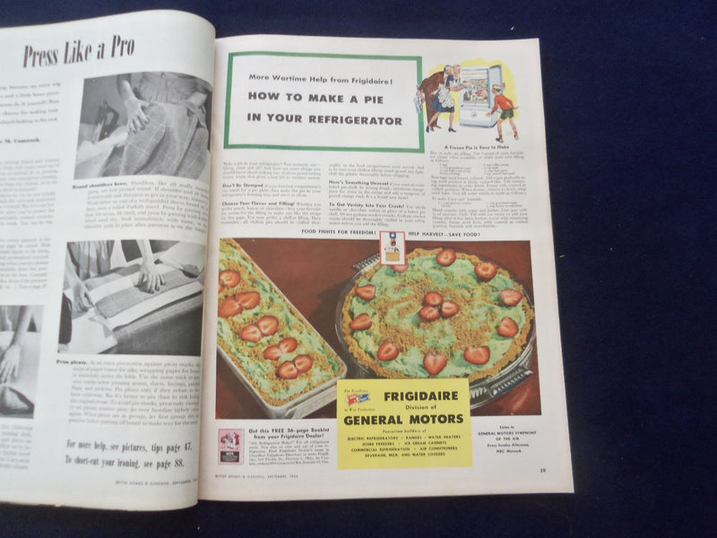 1944 SEPTEMBER BETTER HOMES & GARDENS MAGAZINE-NICE ILLUSTRATED COVER - SP 6118B