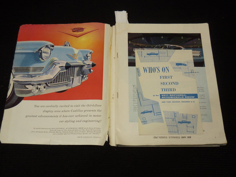 1956 NATIONAL AUTOMOBILE SHOW OFFICIAL PROGRAM - GREAT PHOTOS - K 1295A