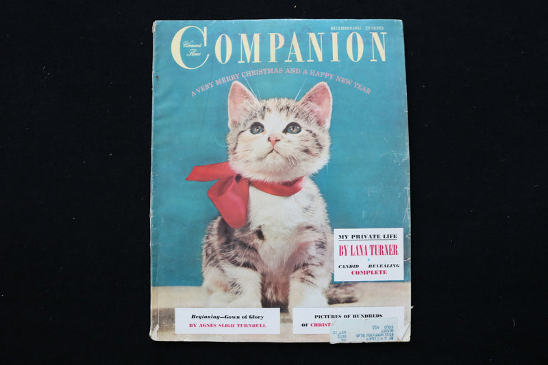 1951 DECEMBER WOMAN'S HOME COMPANION MAGAZINE - MERRY CHRISTMAS COVER - E 24191
