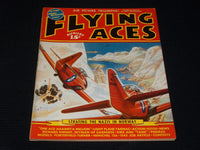 1940 AUGUST FLYING ACES MAGAZINE ILLUSTRATED FRONT COVER - E 187
