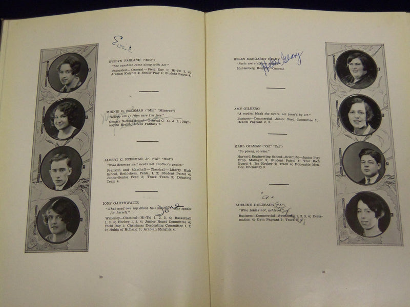 1928 THE LOG PLAINFIELD HIGH SCHOOL YEARBOOK - PLAINFIELD NEW JERSEY - YB 806