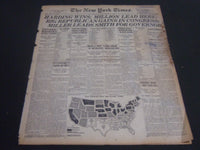 1920 NOVEMBER 3 NEW YORK TIMES - HARDING WINS MILLION LEAD HERE - NT 7115