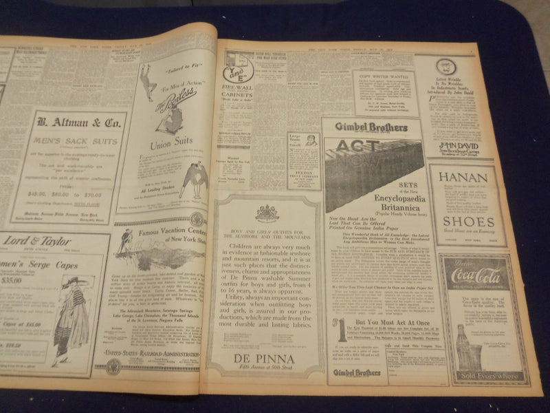 1919 MAY 23 NEW YORK TIMES - ALLIES MODIFY REPARATION TERMS - NT 9260