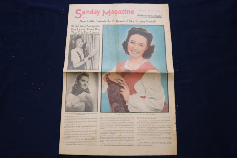 1944 MAY 14 DES MOINES SUNDAY REGISTER MAGAZINE - JANE POWELL COVER - E 23178