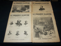 1891-1905 LE PROGRES ILLUSTRE FRENCH MAGAZINE LOT OF 20 ISSUES - NP 5376