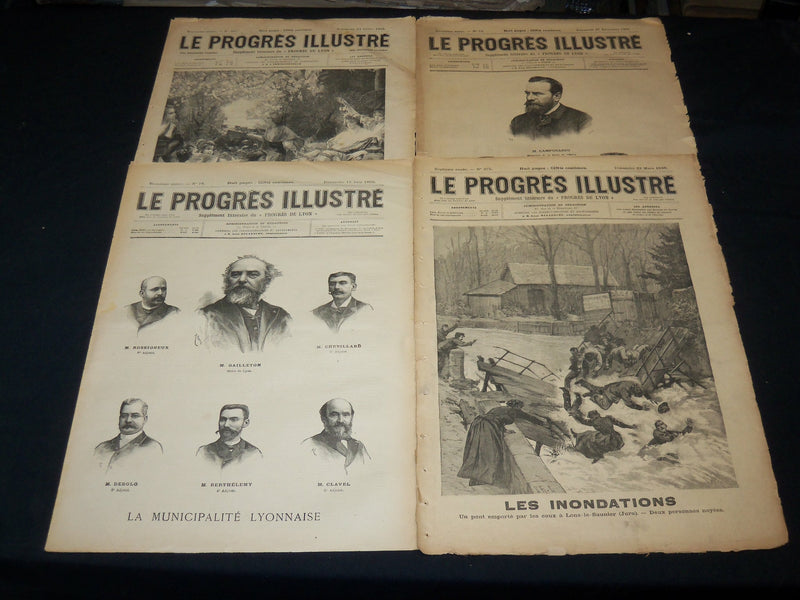 1891-1905 LE PROGRES ILLUSTRE FRENCH MAGAZINE LOT OF 20 ISSUES - NP 5376
