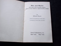 1962 MAX AND MORITZ SOFTCOVER BOOK BY WILHELM BUSCH - KD 7585