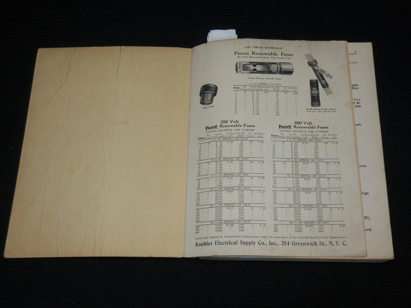 1940'S KOEHLER ELECTRICAL SUPPLY COMPANY CATALOGUE NO. 35 - NEW YORK - KD 4851E