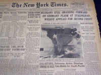 1942 SEPT 27 NEW YORK TIMES - RUSSIANS SMASHING GERMANS AT STALINGRAD - NT 1205