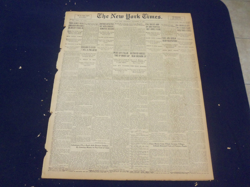 1923 SEP 12 NEW YORK TIMES - ZR-1 ENCIRCLES CITY IN 12 HOUR FIGHT - NT 9356
