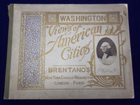 1889 BRENTANO'S VIEWS OF AMERICAN CITIES BOOK 25 VIEWS WASHINGTON CITY - J 1963