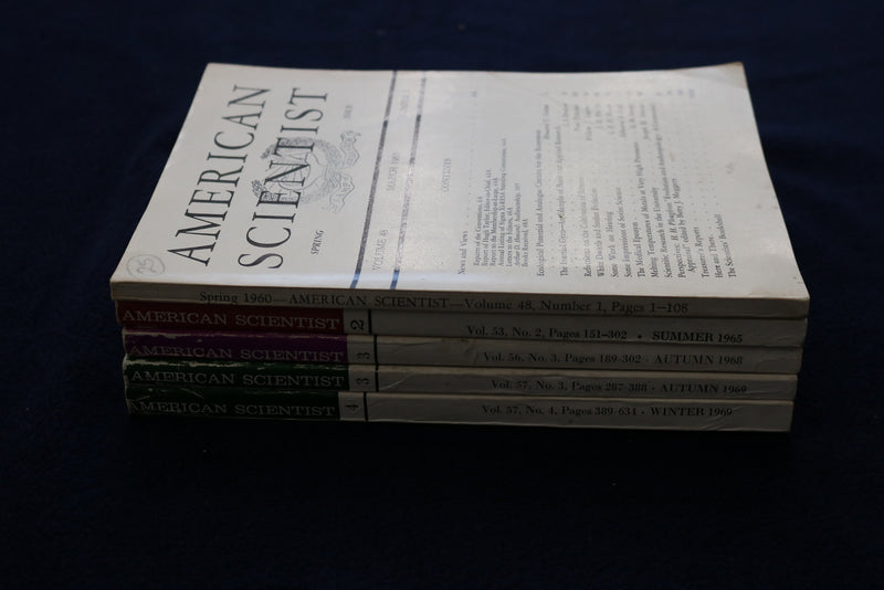 1960-1969 AMERICAN SCIENTIST MAGAZINE - LOT OF 5 - O 3610