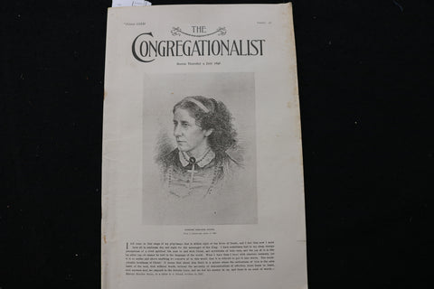 1896 JULY 9 THE CONGREGATIONALIST MAGAZINE - HARRIET BEECHER STOWE COVER- K 2482