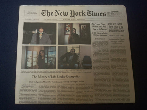 2021 MAY 23 NEW YORK TIMES - WORLD IS FACING FIRST LONG SLIDE IN ITS POPULATION