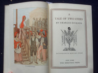 1938 A TALE OF TWO CITIES HARDCOVER BOOK BY CHARLES DICKENS - HERITAGE - KD 8639