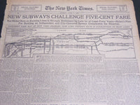 1925 JUNE 7 NY TIMES SPECIAL FEATURES SECTION - NEW SUBWAYS CHALLENGE - NT 7005
