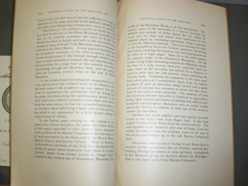 1889 ADDITIONAL NOTES ON THE ERUPTIONS OF THE SPANISH PEAKS REGION - J 4897