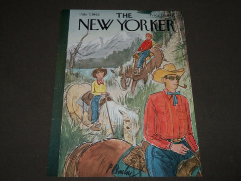 1962 JULY 7 NEW YORKER MAGAZINE FRONT COVER ONLY - GREAT ART FOR FRAMING