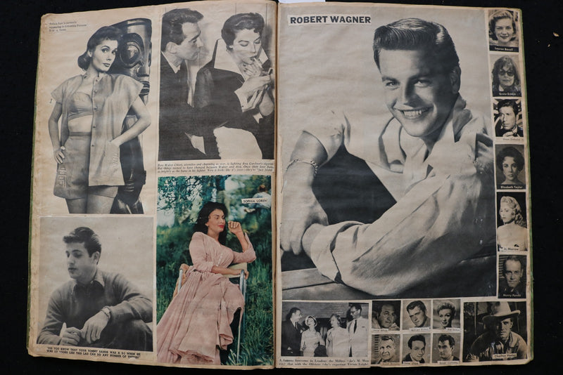 MOVIE STARS SCRAPBOOK - ROBERT WAGNER - ELVIS PRESLEY - MARILYN MONROE - E 24909