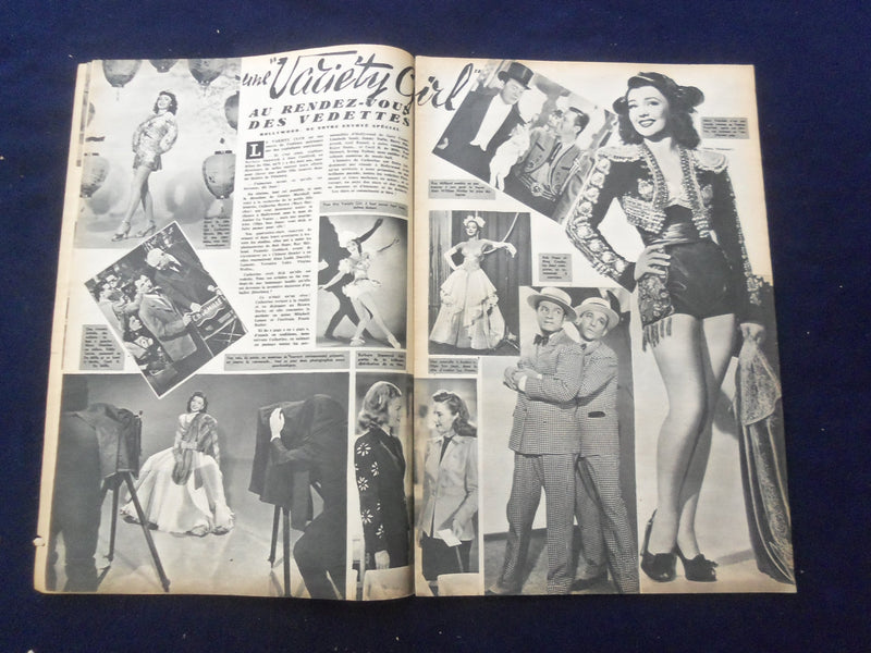 1947 MAY 27 CINEMONDE MAGAZINE -MICHELE MORGAN COVER - FRENCH EDITION- SP 4867Z