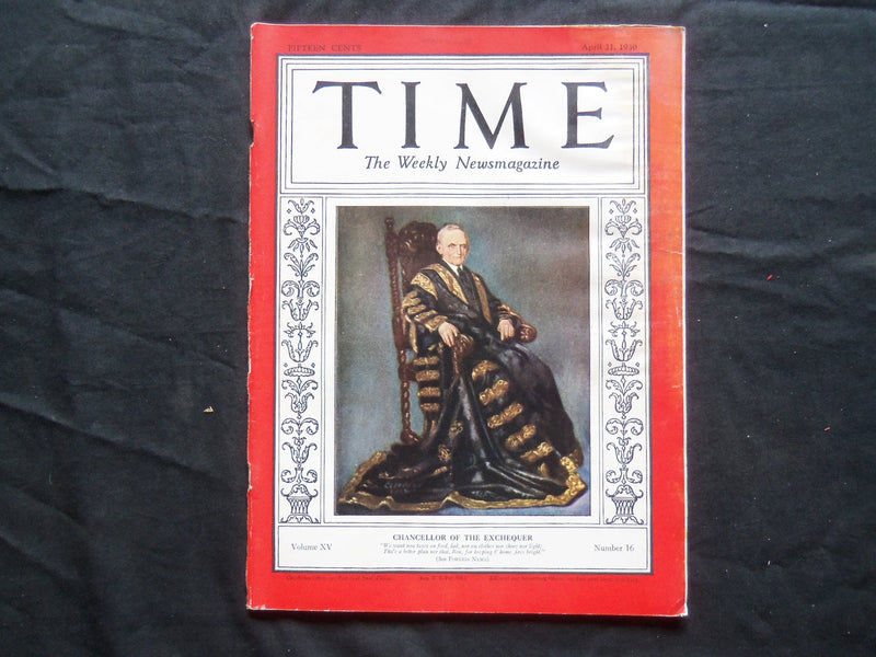 1930 APRIL 21 TIME MAGAZINE - PHILIP SNOWDEN - T 224