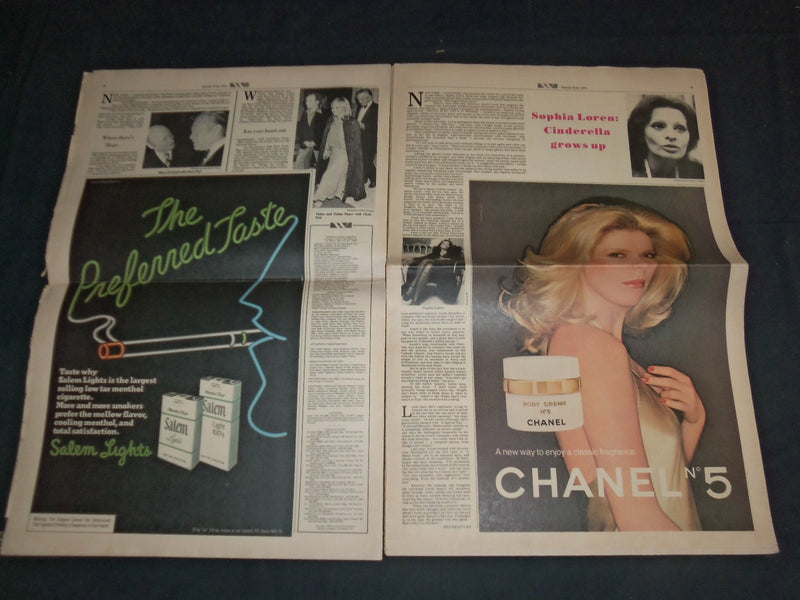 1979 MARCH 16-23 W MAGAZINE - GREAT STORIES, PHOTOS & ADS - NP 3356