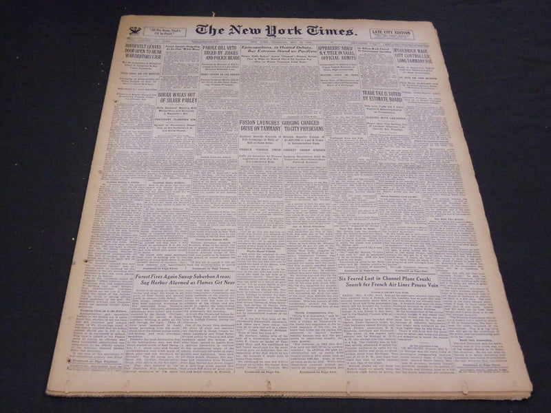1934 MAY 10 NEW YORK TIMES - BORAH WALKS OUT - NT 4200