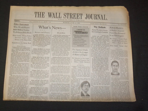 1999 JUNE 14 THE WALL STREET JOURNAL - PATRICK GREGORY, HACKER SOJOURN - WJ 204