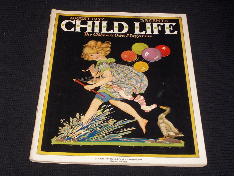 1927 AUGUST CHILD LIFE MAGAZINE NICE ILLUSTRATED COVER & INSIDES - E 3774
