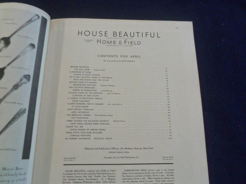 1934 APRIL HOME & FIELD MAGAZINE - GREAT PHOTOS, STORIES & ADS - SP 1224I
