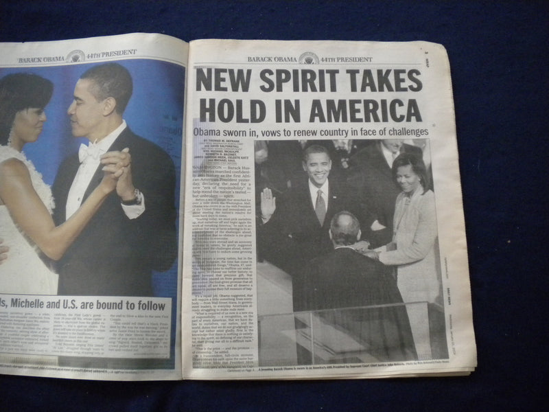 2009 JAN 21 NEW YORK DAILY NEWS NEWSPAPER - OBAMA INAUGURATION SPECIAL - NP 5976