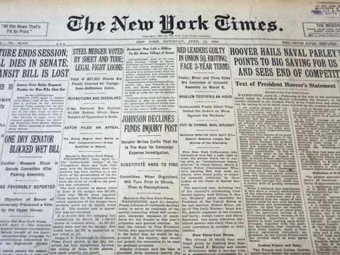 1930 APRIL 12 NEW YORK TIMES - SCIENTISTS VISIONS TRIPS TO MOON BY 2050- NT 5634