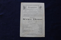 1902 FEBRUARY 24 KING DODO PROGRAMME - RAYMOND HITCHCOCK - K 1693