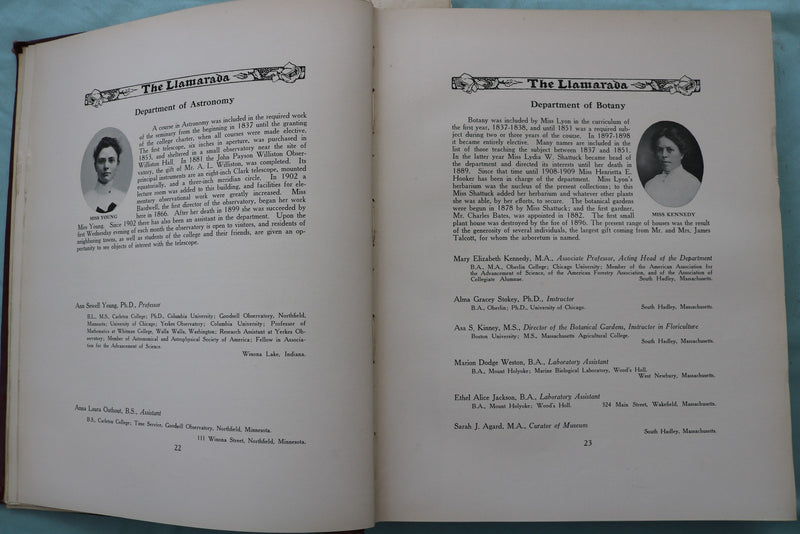 1910 THE LLAMARADA MT. HOLYOKE COLLEGE YEARBOOK - SOUTH HADLEY, MA - YB 3589
