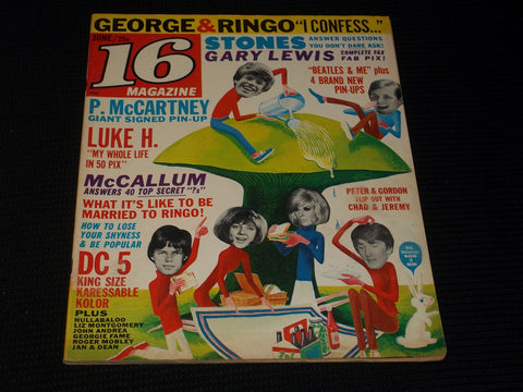 1965 JUNE 16 MAGAZINE - ROLLING STONES BEATLES FRONT COVER - E 3870