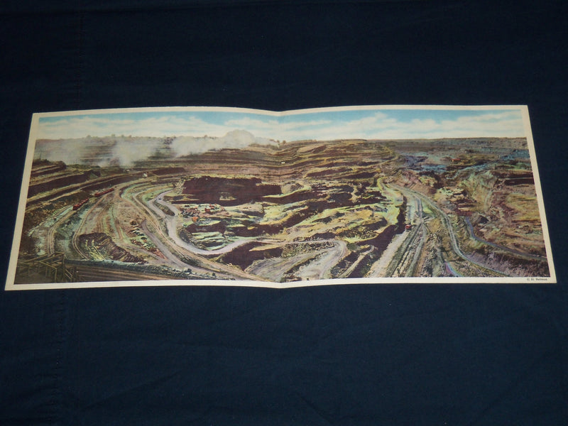 1930'S HULL-RUST MAHONING IRON MINE DOUBLE POSTCARD - MINNESOTA - J 8793