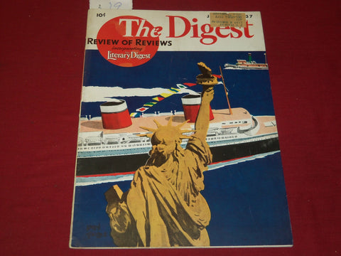 1937 JULY 17 LITERARY DIGEST MAGAZINE-REVIEW OF REVIEWS COMBINED ISSUE - SP 3214