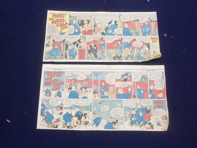 1945 'PEPSI' PEPSI-COLA COP COLOR COMIC STRIPS - LOT OF 2 - NP 5222