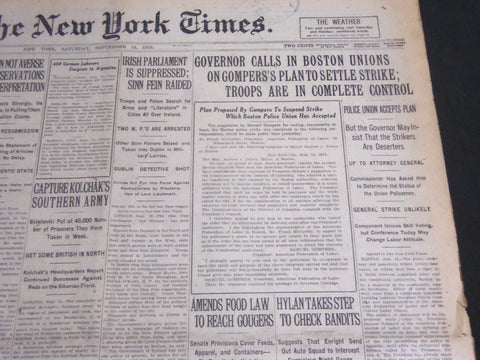 1919 SEPT 13 NEW YORK TIMES - COMPOSES PLAN TO SETTLE STRIKE IN BOSTON - NT 7021