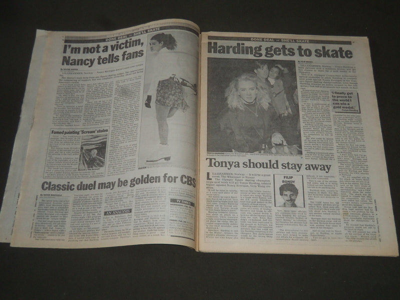 1994 FEBRUARY 13 NEW YORK DAILY NEWS - SHE'LL SKATE TONYA CUTS DEAL - NP 2609