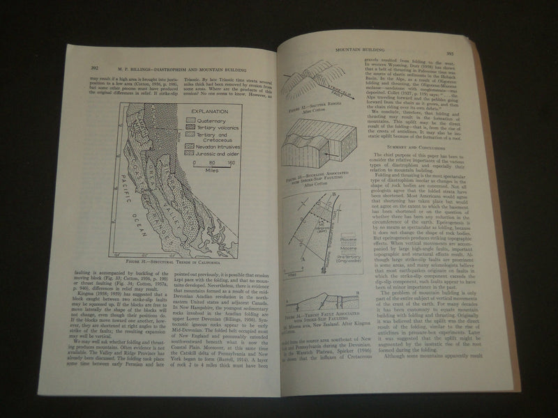 1960 DIASTROPHISM AND MOUNTAIN BUILDING BY MARLAND BILLINGS - J 4995