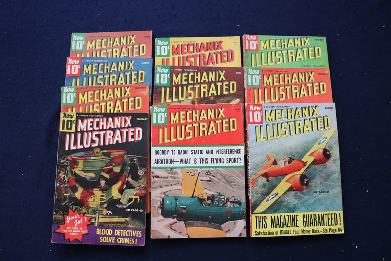 1940 MECHANIX ILLUSTRATED MAGAZINE - LOT OF 10 - O 3502