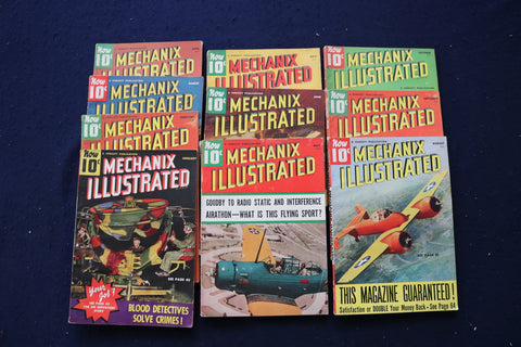 1940 MECHANIX ILLUSTRATED MAGAZINE - LOT OF 10 - O 3502