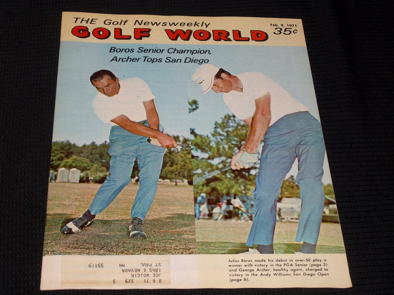 1971 FEBRUARY 9 GOLF WORLD NEWSWEEKLY MAGAZINE - JULIUS BOROS COVER - E 6045