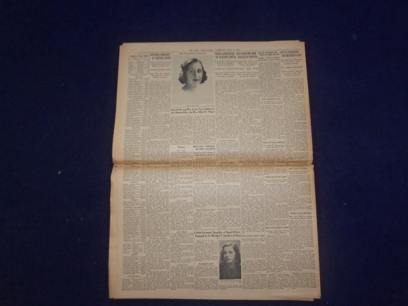 1943 MAY 8 NEW YORK TIMES - TUNIS AND BIZERTE CAPTURED, ENEMY IN FLIGHT- NP 6534