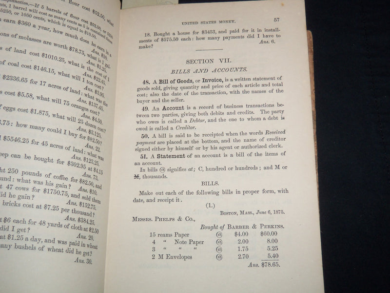 1877 THE COMPLETE ARITHMETIC VOLUME BY ALBERT RAUB - KD 4814W