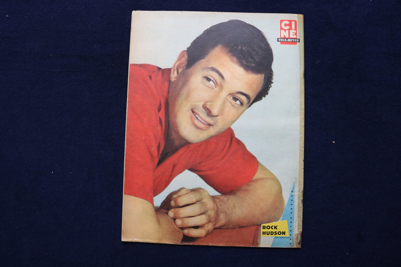 1963 OCTOBER 24 CINE TELE-REVUE MAGAZINE - ROCK HUDSON BACK COVER - E 22047