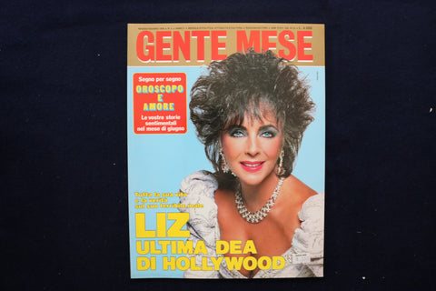1990 MAY/JUNE GENTE MESE MAGAZINE - ELIZABETH TAYLOR COVER - E 12085